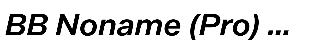 BB Noname (Pro) Medium Italic